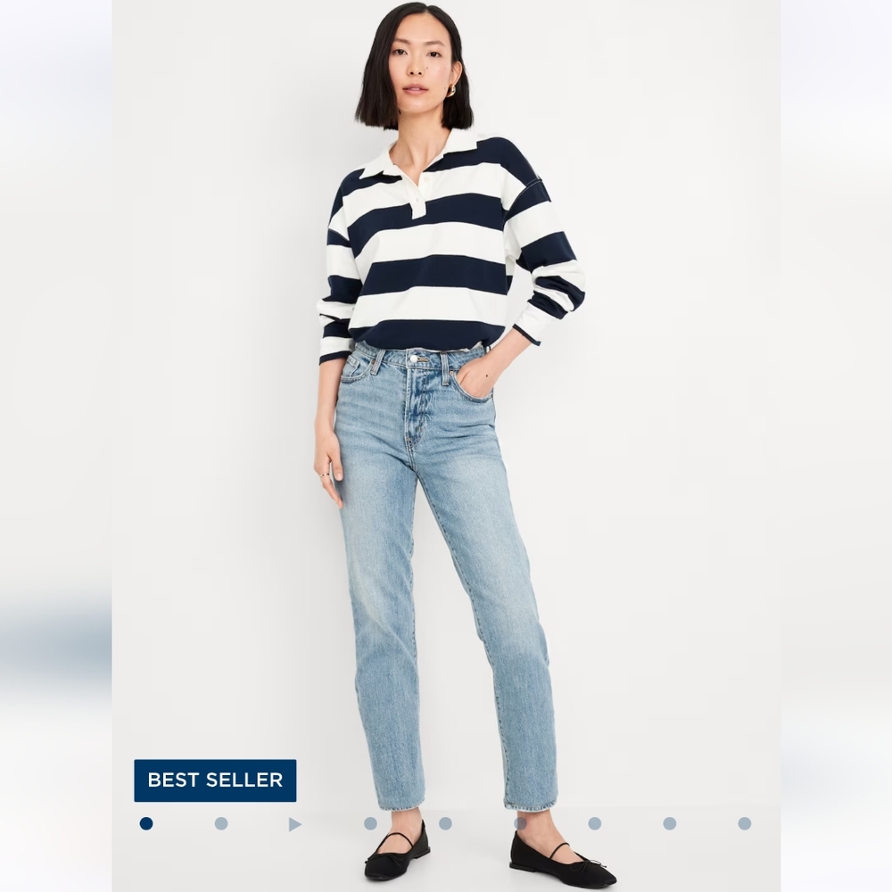 Old Navy High Rise Straight Leg Mom Jeans Sz 6
